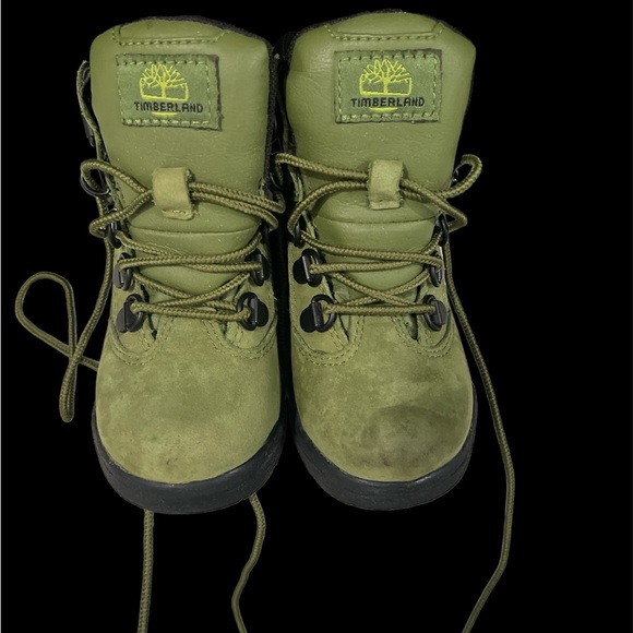 Timberland Boys 6” Field Boots Green - Picture 1 of 4